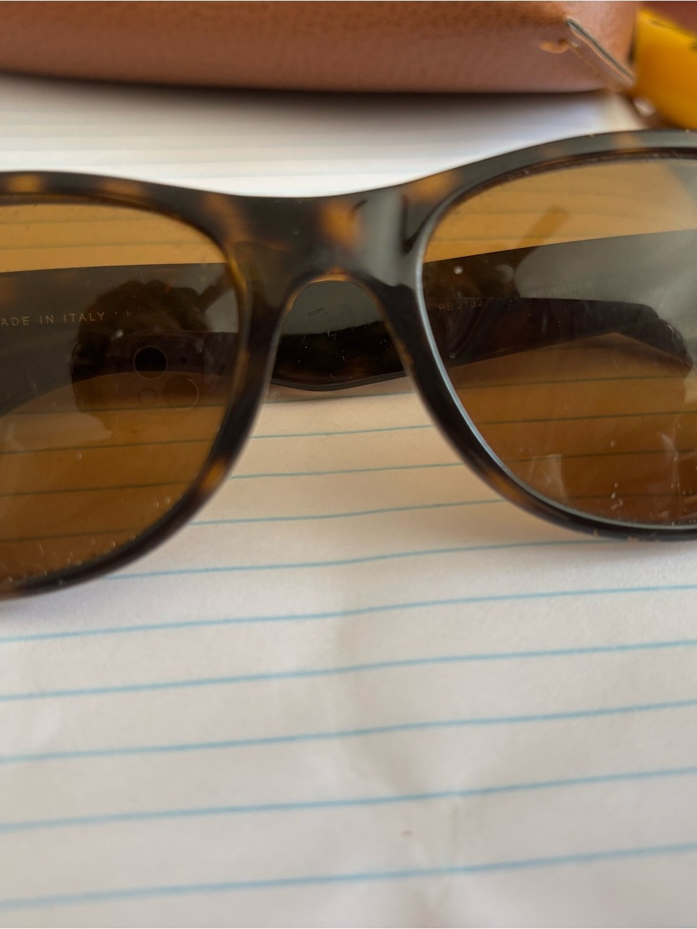 Ray-Ban Tortoiseshell Frame Sunglasses with Brown Lenses